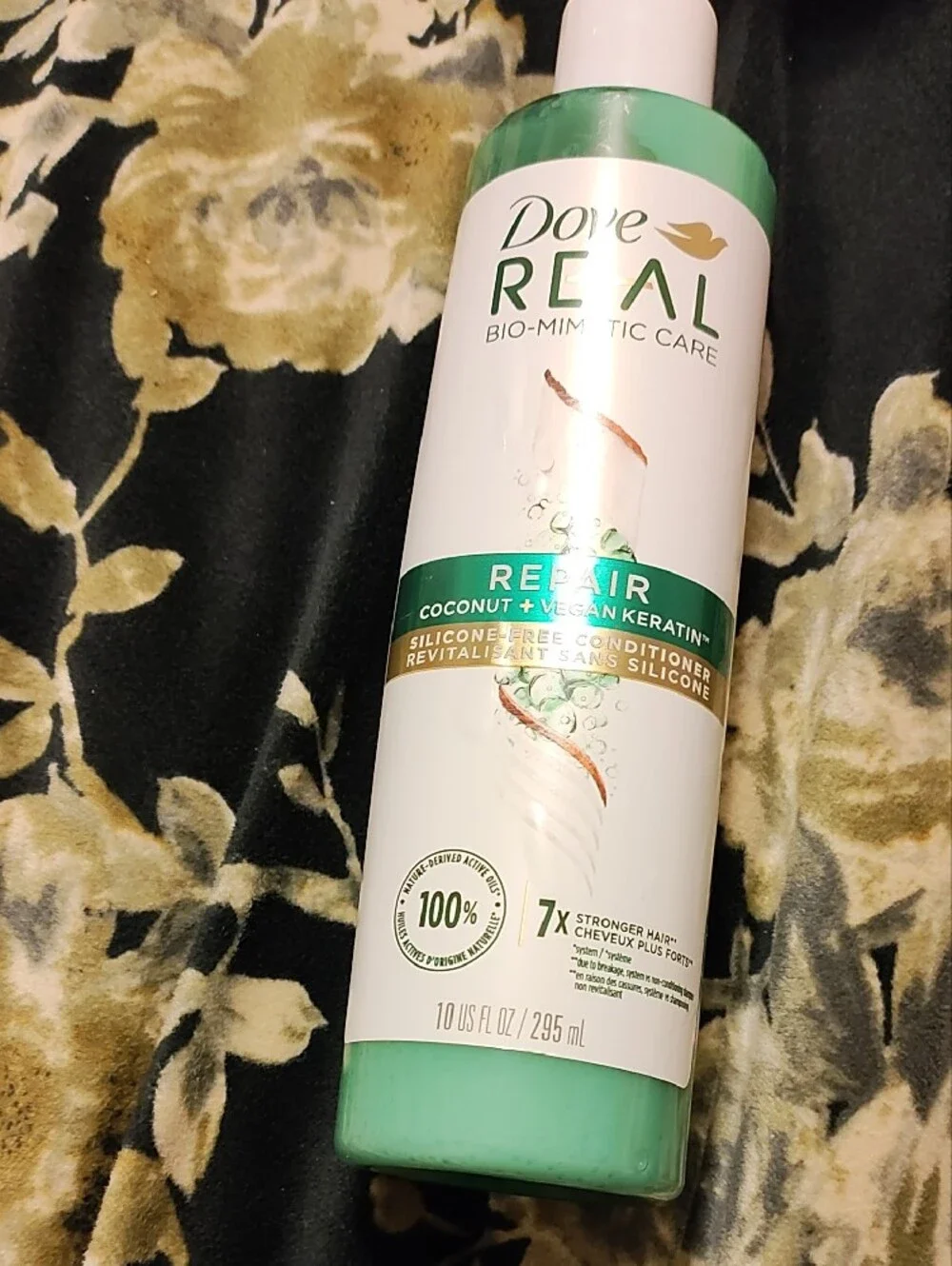 Dove REAL Repair Silicone-Free Conditioner — Green & White